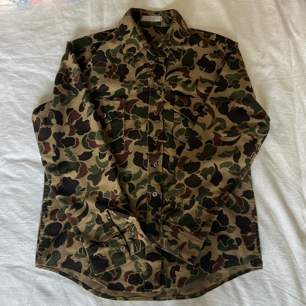 Duck Camo Button-up Flannel Shirt